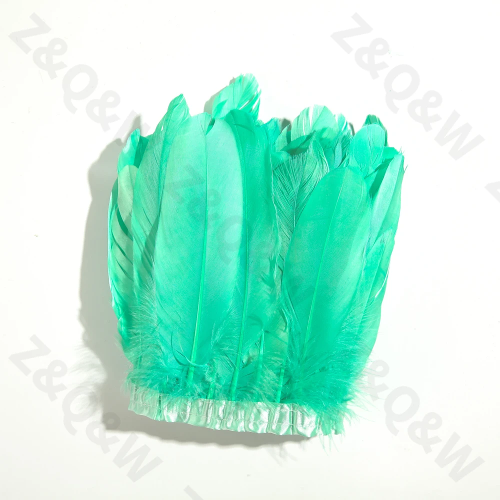 Гусиное перо окрашенная в книге лотоса зеленого цвета для того чтобы сделать 2