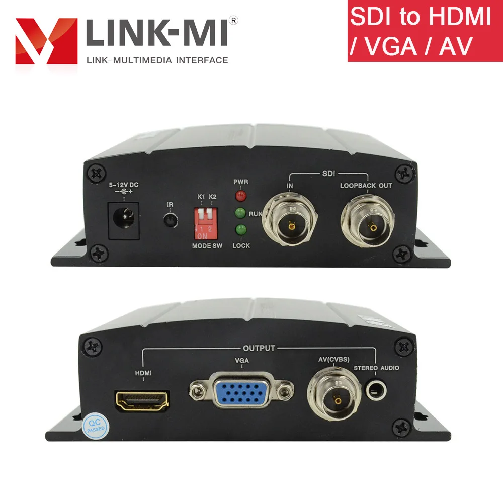 LINK MI SC5810P SDI к HDMI/ VGA/AV преобразователь с аудио разветвителем 1x2 Сигнальный выход 3G