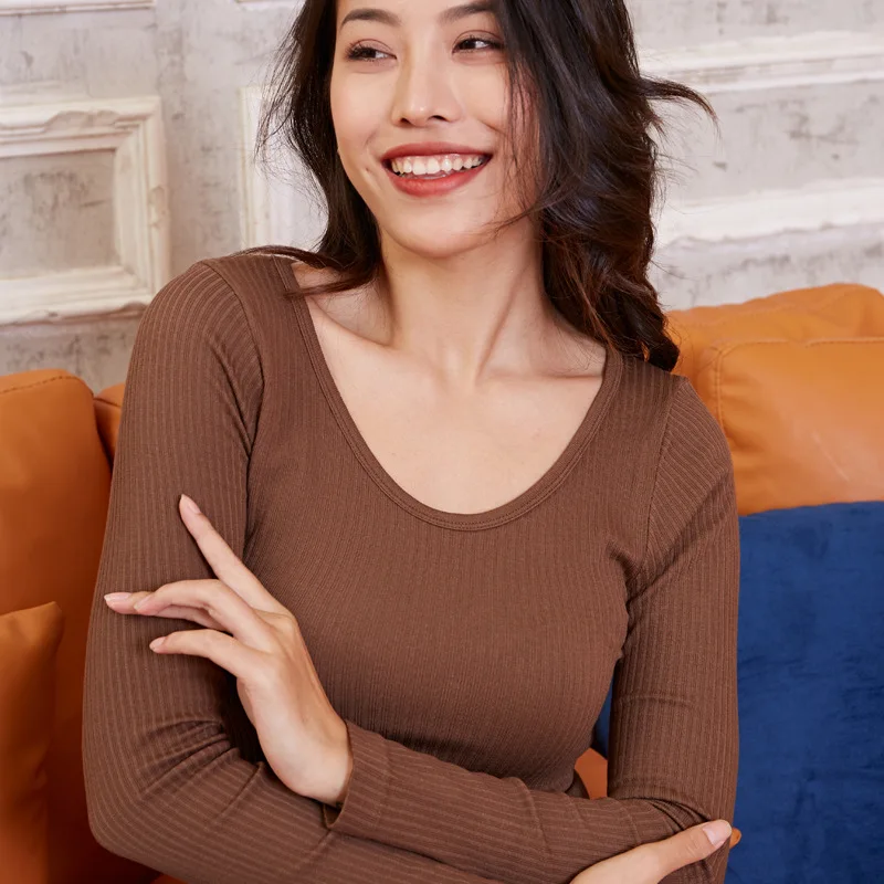 

Термобелье с V-образным вырезом, женские пижамы, хлопковое термобелье, зимняя одежда для сна, комплект теплой одежды, женские длинные кальсо...