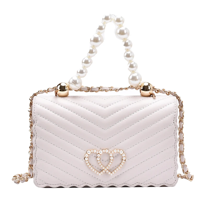 

Sweet Lady Pearl Tote bag 2020 Fashion New High quality PU Leather Women's Designer Handbag Travel Chain Shoulder Messenger Bag