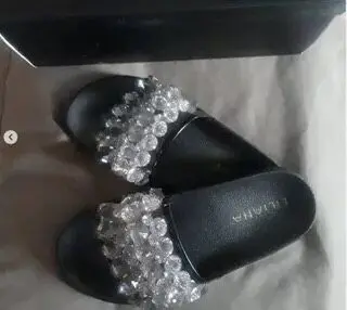 Fashion Summer Women Slippers Outside Slip-On Jelly Shoes Crytal Flat Beach Sandals Outdoor Holiday