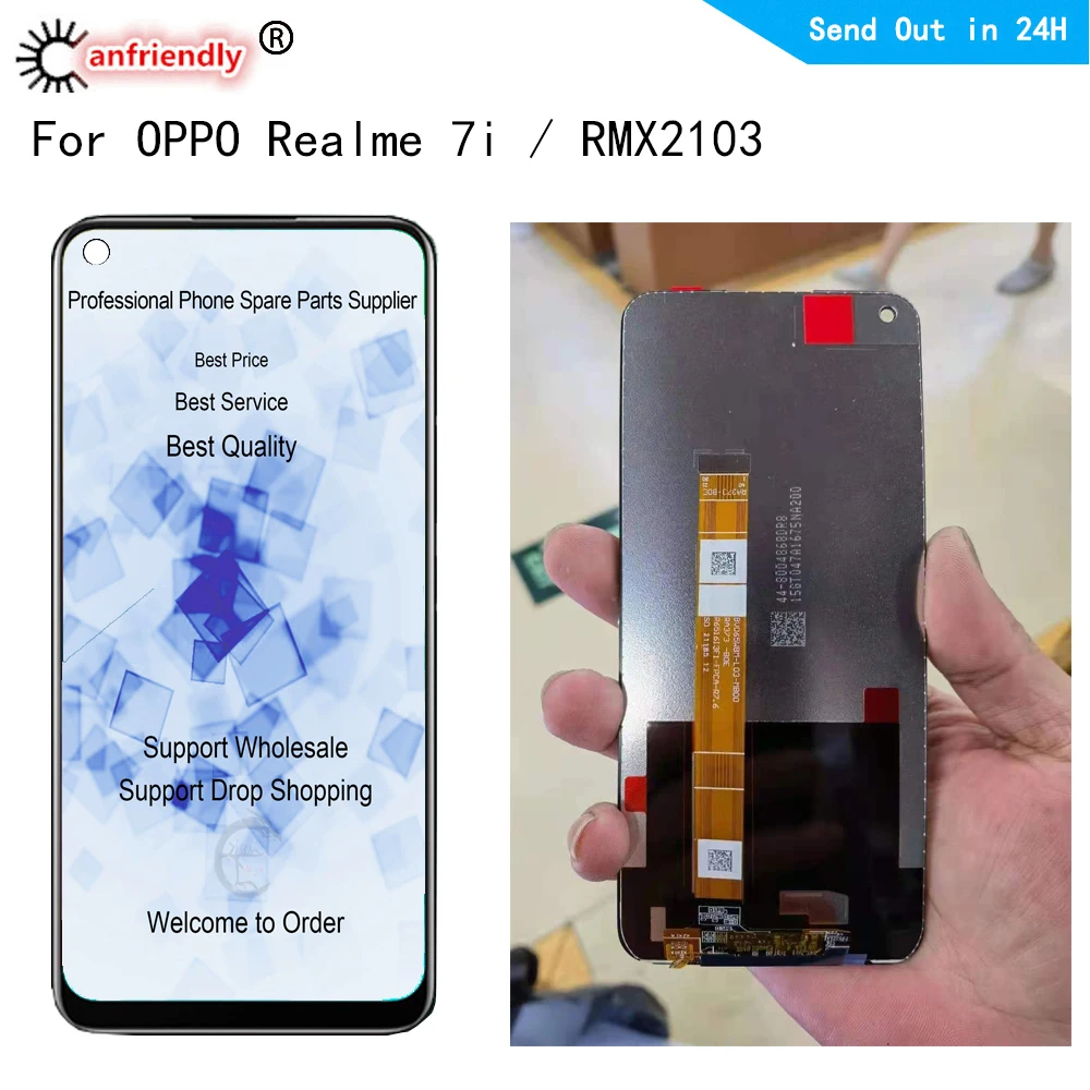 

6.5" IPS LCD For OPPO Realme 7i 2020 RMX2103 LCD Display Touch Panel Screen Digiziter Sensor With Frame Assembly