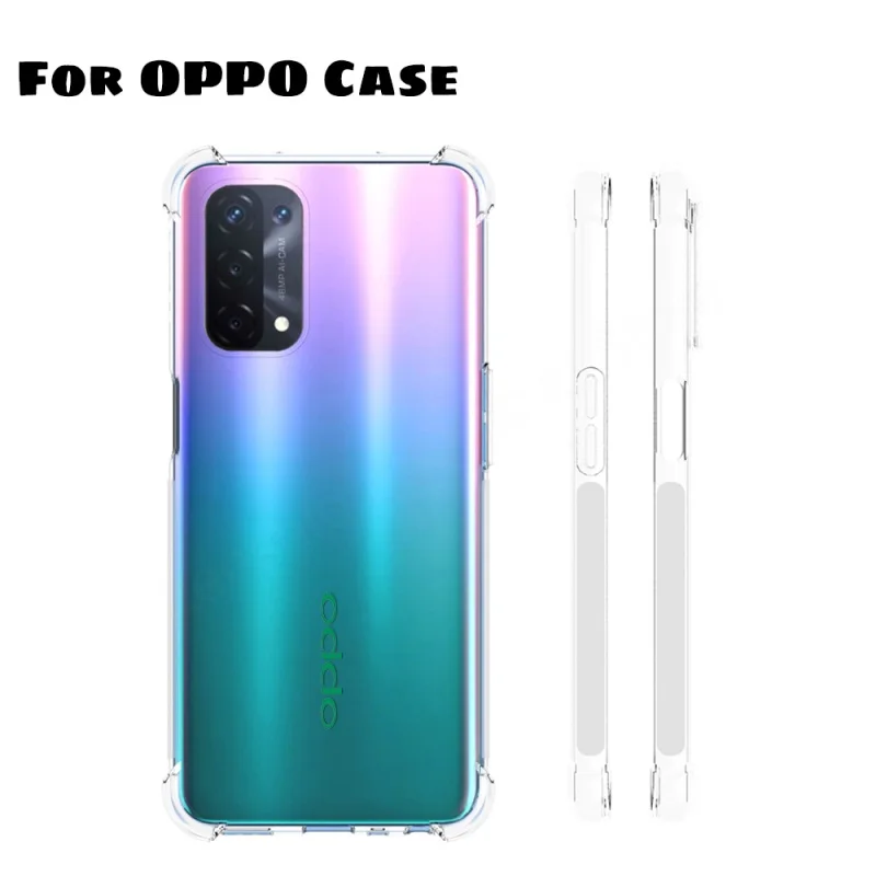 

OPPO A33 A31 A53 A5 A9 2020 transparent Case For OPPO A12S A5S A72 A52 5G R15X R15 R17 PRO Cover Shockproof Phone Cover
