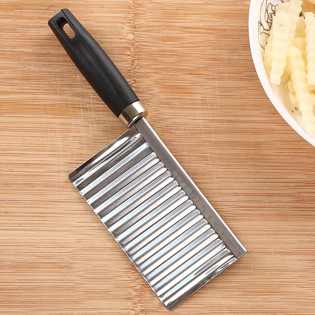 

Potato Wavy Edged Cutter Stainless Steel Kitchen Gadget Vegetable Fruit Cutting Peeler Cooking Tools Kitchen Knives Accessories