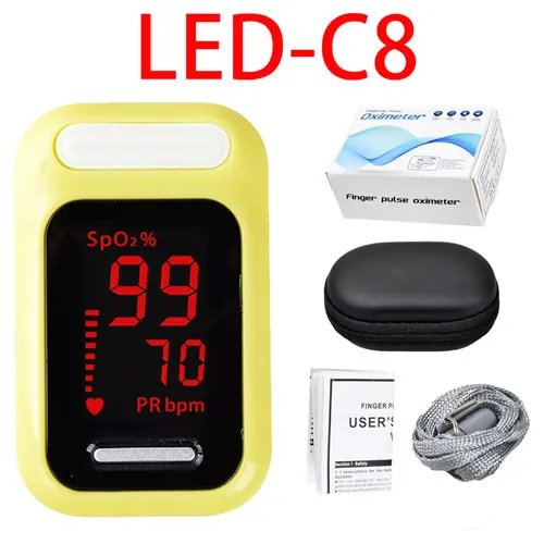 LED-yellow Портативный Пальчиковый Пульсоксиметр ELERA, измеритель насыщения крови кислородом, Пульсоксиметр SPO2, пульсоксиметр, оксиметр для удаления кислорода - Цвет: LED-yellow