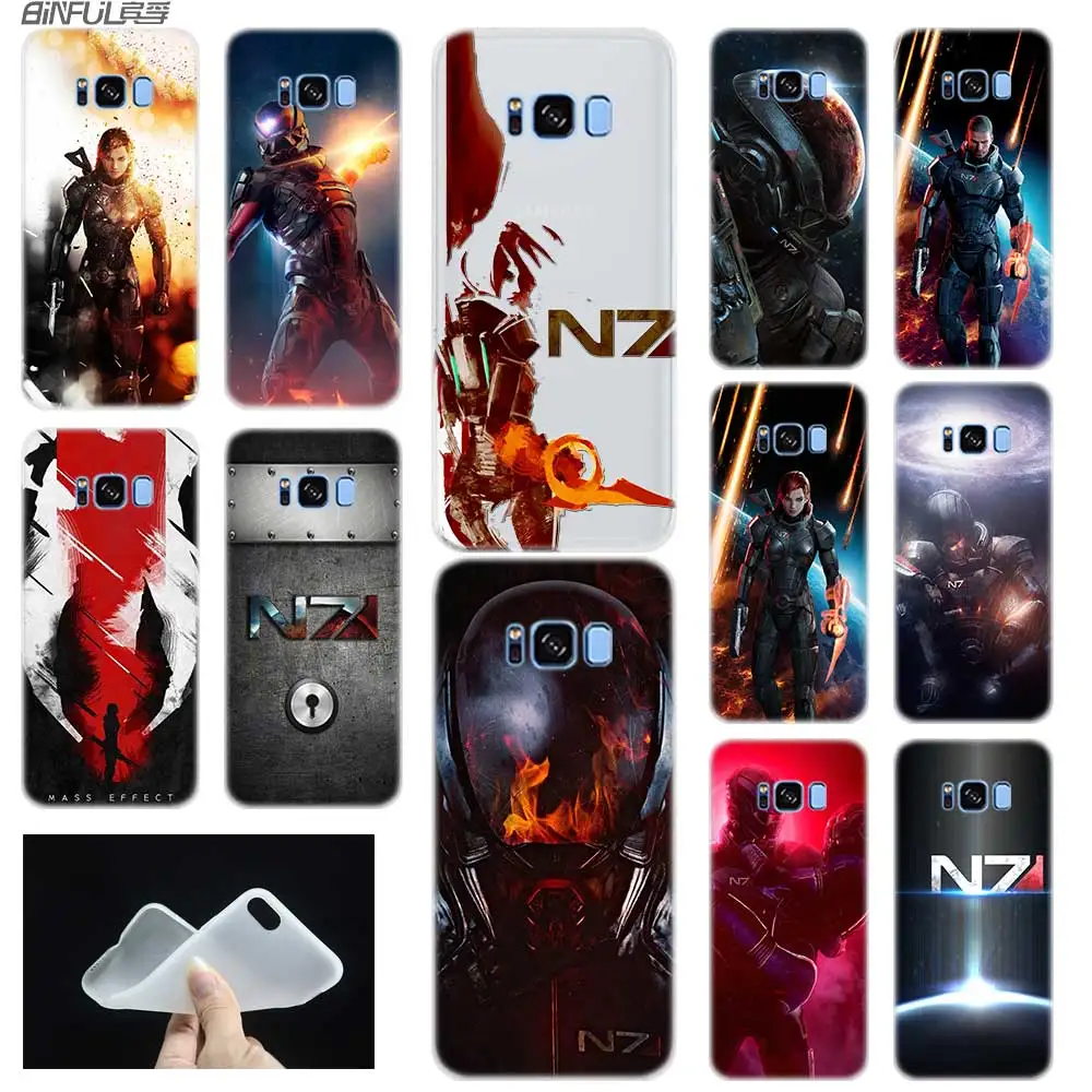 Мягкий силиконовый чехол для Samsung S30 S20 S11 S10 S9 S8 Plus lite 11e 10e Uitra S7Edge N7 Mass Effect|Бамперы| |