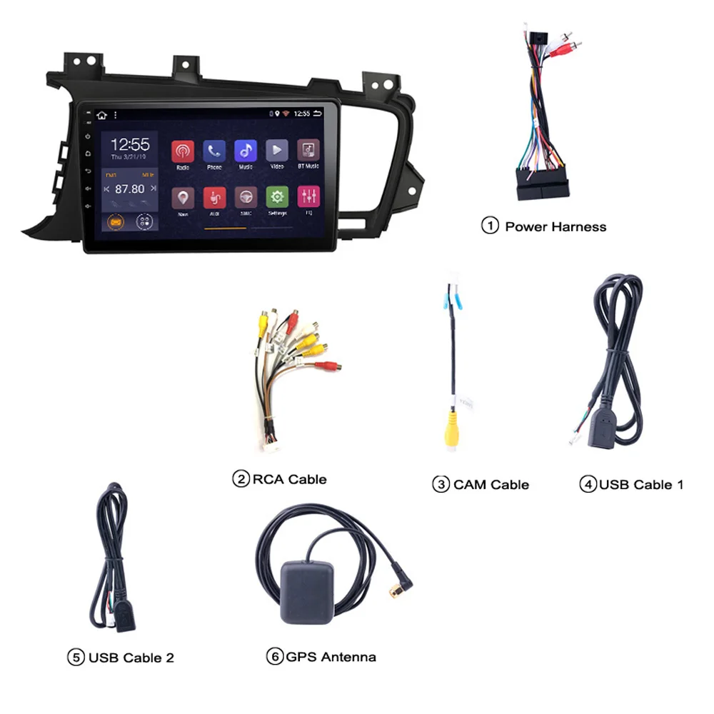 

9" 2 din Car Multimedia Player Android 8.1 Wifi Navigation GPS Autoradio For KIA k5 2011-2015