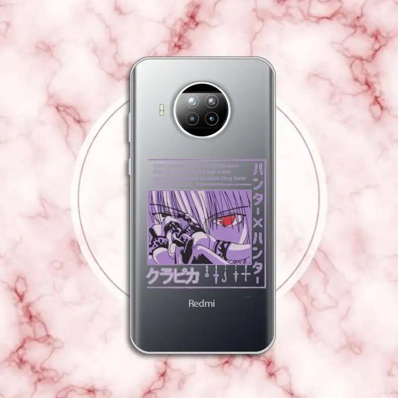 

Hunter X Killua Zoldyck Anime luxury shell luxury Phone Case cover Transparent for Xiaomi Redmi note 10 t 8 9 pro lite 11