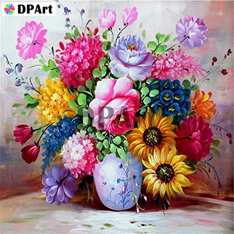 

Картина для вышивки крестиком из квадратных/круглых цветов, M743