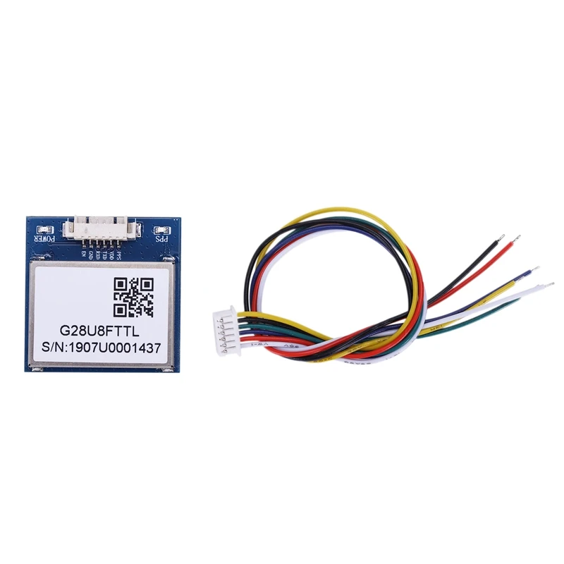 

GPS-модуль G28U8F TTL с антенной TTL 1-10 Гц, с флэш-модулем управления полетом для дрона, автомобильной навигации, GPS-управление полетом