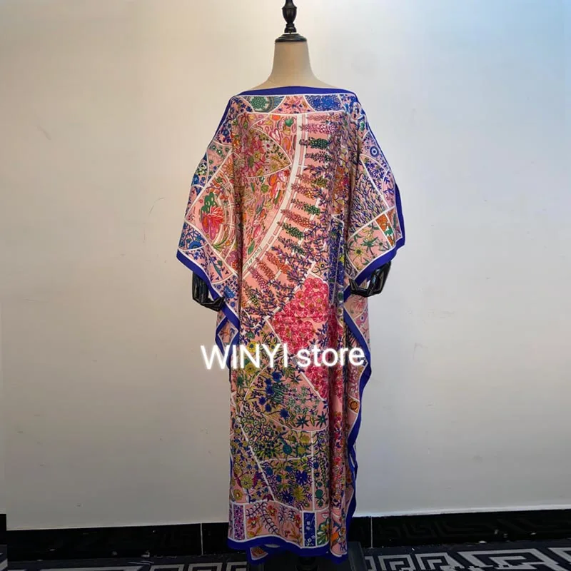 Платье-макси с цветочным принтом и длинным рукавом в стиле бохо | Женская одежда