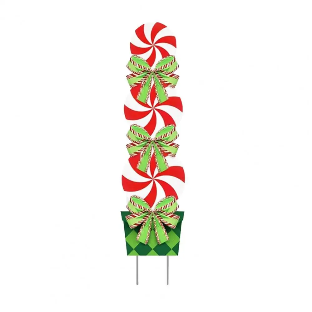 

50% Hot Sale 1 Set Practical Garden Stake Easy Installation Metal Waterproof Exquisite Lollipops Candy Stake Sign for Festive