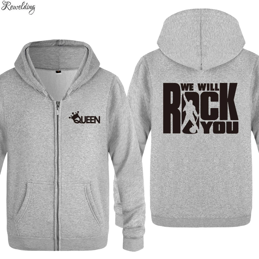 Мы будем рок вы королева толстовки рок-группы для мужчин модные мужские флисовые