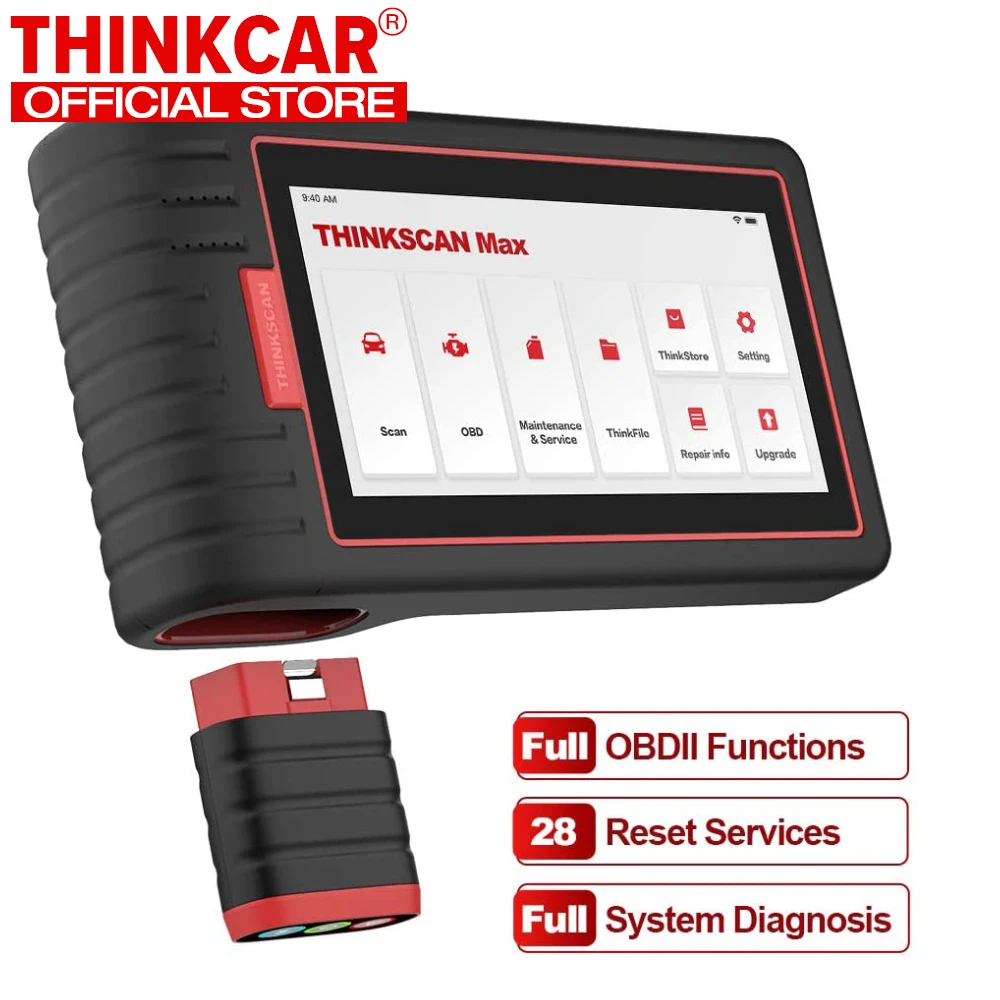 

Автосканер Thinkcar Thinkscan Max OBD2, диагностический инструмент для автомобиля, считыватель кодов Ecu с функцией бесплатного сброса 28, PK CRP909/MK808