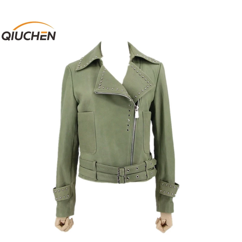 Новое поступление 2020 Женская куртка QIUCHEN PJ20023 из настоящей овчины модная модель