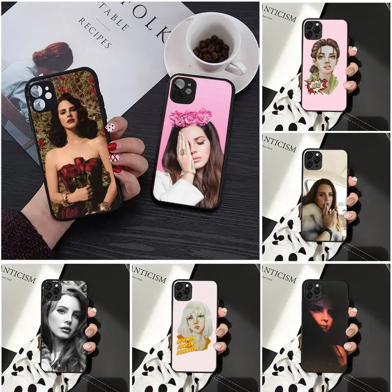 

Lana Del Rey Phone Case Matte Transparent for iPhone 7 8 11 12 s mini pro X XS XR MAX Plus Clear mobile bag Luxury cool shell