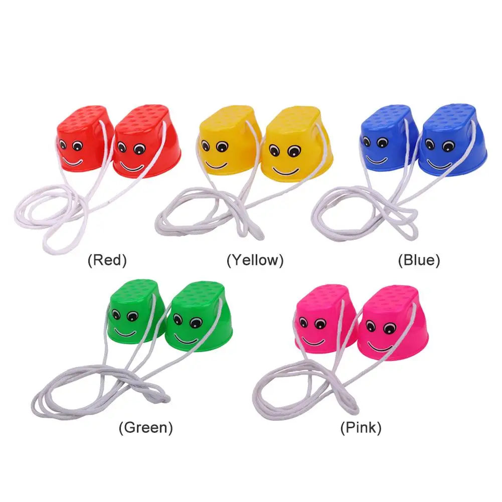 

1Pair Outdoor Balance Training Equipment Smile Jumping Stilt Sports Toy Stilt Shoes Sensory Training Toy For Children Gifts
