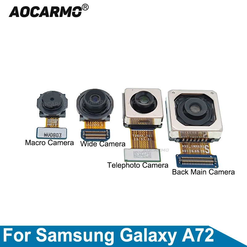 

Aocarmo фронтальная камера задняя основная ультра широкоугольная Модуль объектива гибкий кабель для Samsung Galaxy A72 Запасная часть