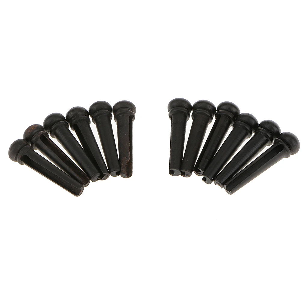 

2 Set of 6 Pieces Black Ebony Acoustic Guitar Bridges with A Dots