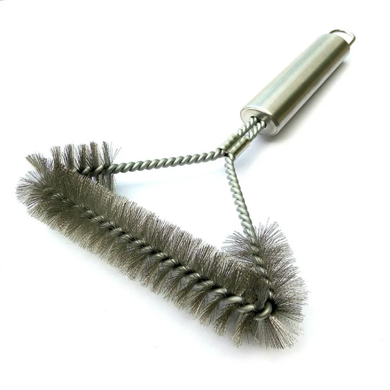 Щетка для чистки гриля барбекю со скребком металлическая прочная