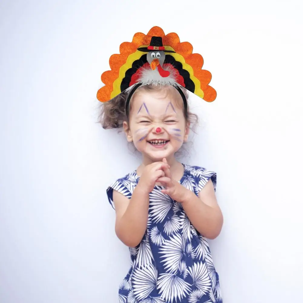 

Unique Yellow Turkey Headband Beautiful Exquisite Hair Accessories For Thanksgiving Party Ornament Decor