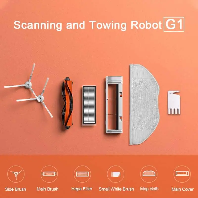 

Vacuum Cleaners Accessories for Xiaomi MI 1S Robot Vacuum for Roborock S5 MAX S6 S60 S65 S5 S50 E35 White Five-Arm Side Brush