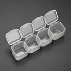 Контейнер пластиковый прозрачный с 4 ячейками для таблеток, шкатулка для украшений с бусинами, контейнер для медицинских таблеток, инструмент для ухода за здоровьем