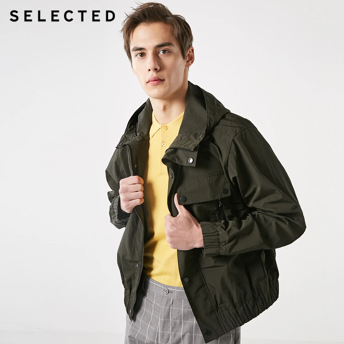 Выбранная Весенняя однотонная рабочая одежда верхняя с капюшоном деловая