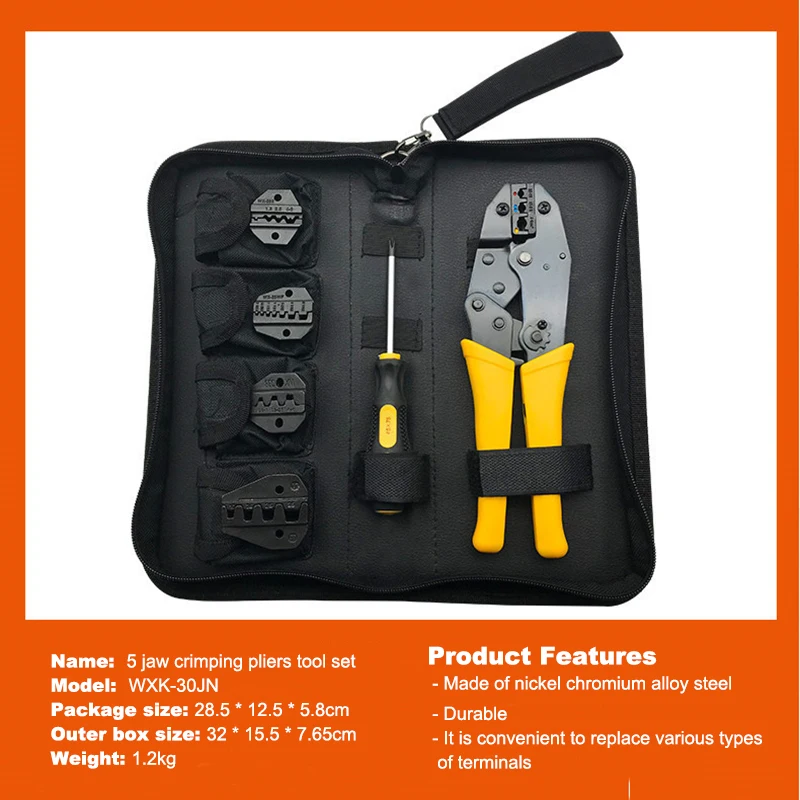 Обжимные клещи набор ручных инструментов с холщовым чехлом для зажимов