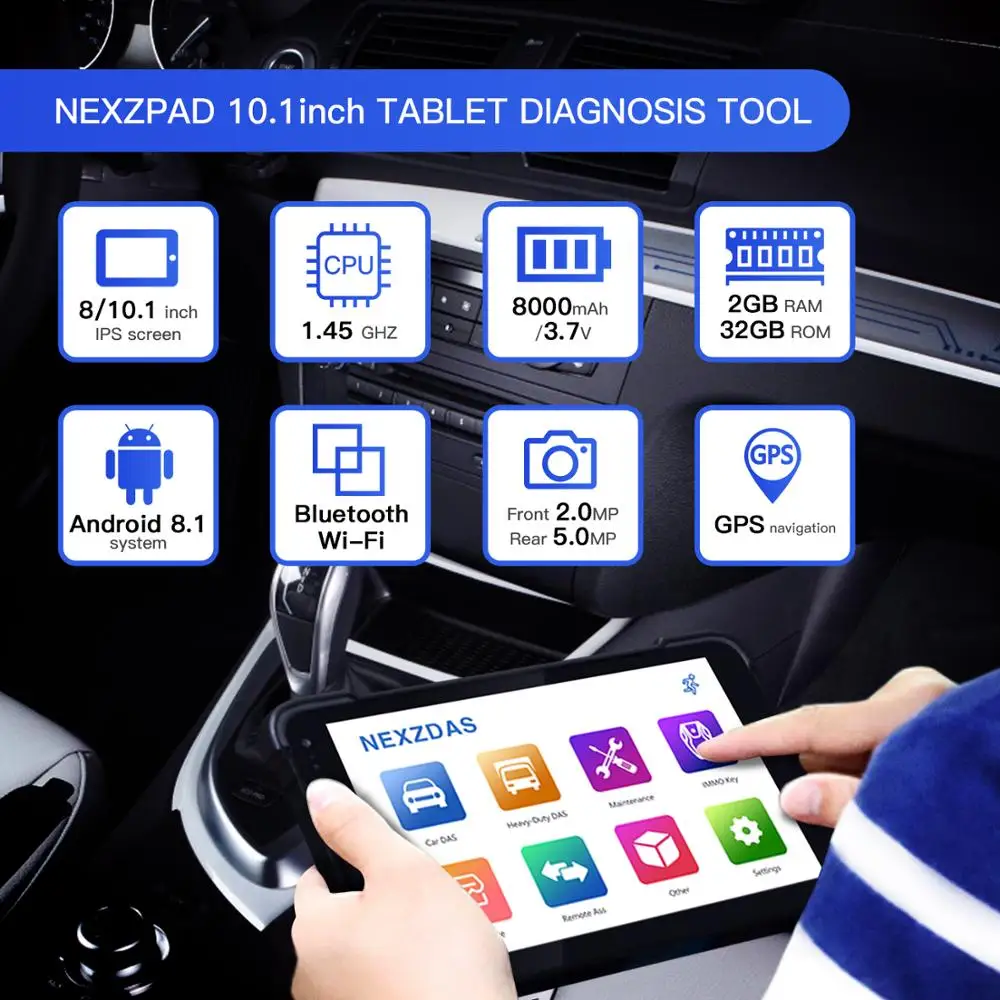 Диагностический сканер humзор NexzPad OBD2 диагностический инструмент для автомобиля 10