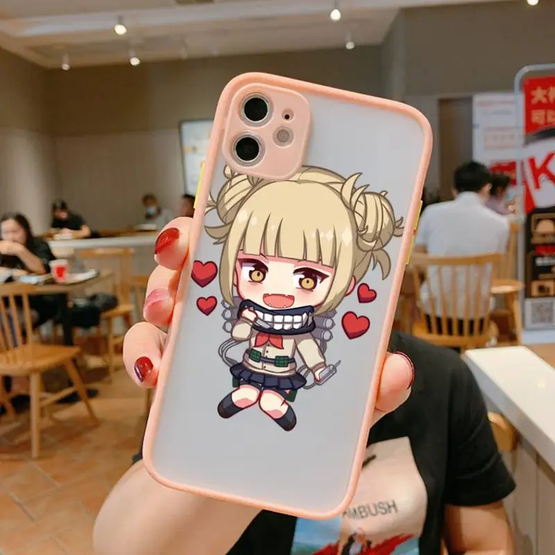 

Himiko Toga Phone Case Simple Matte Bumper Phone Case For iphone12 11 Pro Max X XS Max XR 7 8 Plus 12mini Shockproof Cover