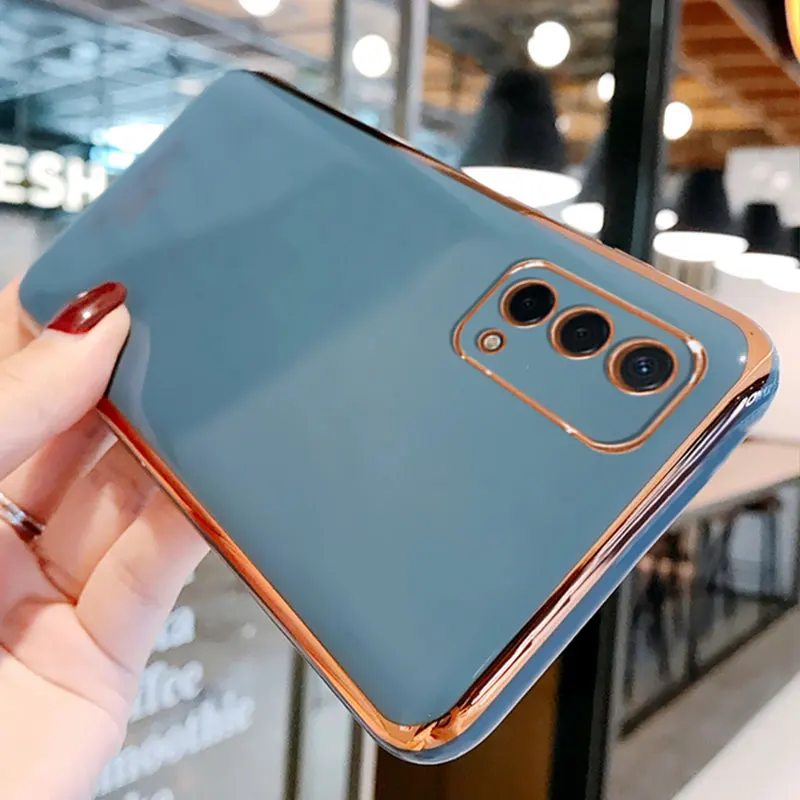 Luxury Silicone Case For Oppo A74 phone Case For oppo A54 Cover Shockproof Fundas Ring Stand Holder Cases oppo A94 A74 A54 4G