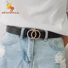 Ремень женский, регулируемый, из металлического сплава, с двойной пряжкой