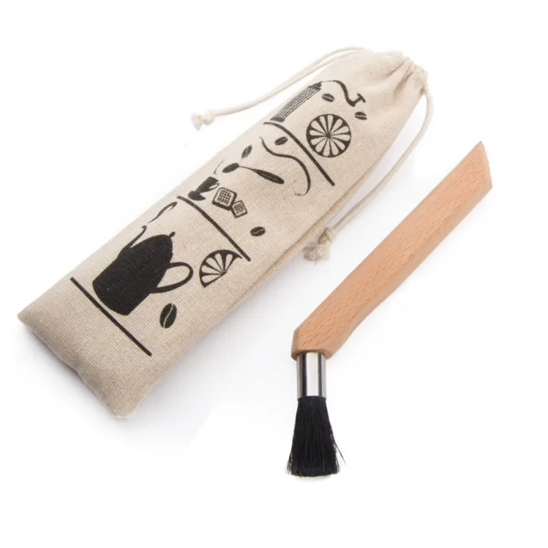 Кофе шлифовальная машина Чистящая Щетка из натуральной щетины шнурки щетка для