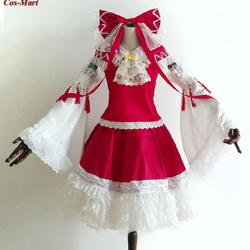 

Game Touhou Project Hakurei Reimu Cosplay Costume High Quality Red Formal Dress Activity Party Role Play Clothing Custom-Make