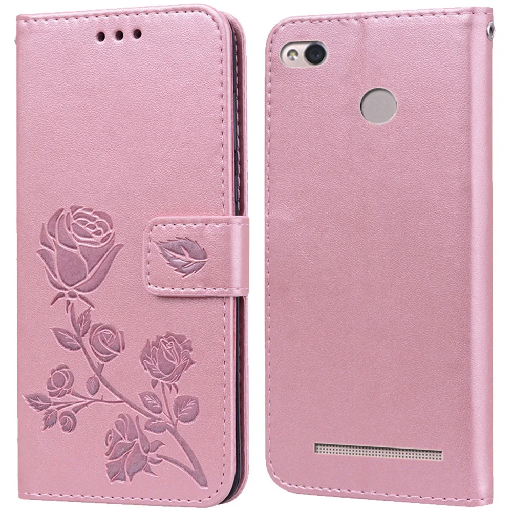 Кожаный чехол-кошелек с объемным цветочным принтом для китайского мобильного