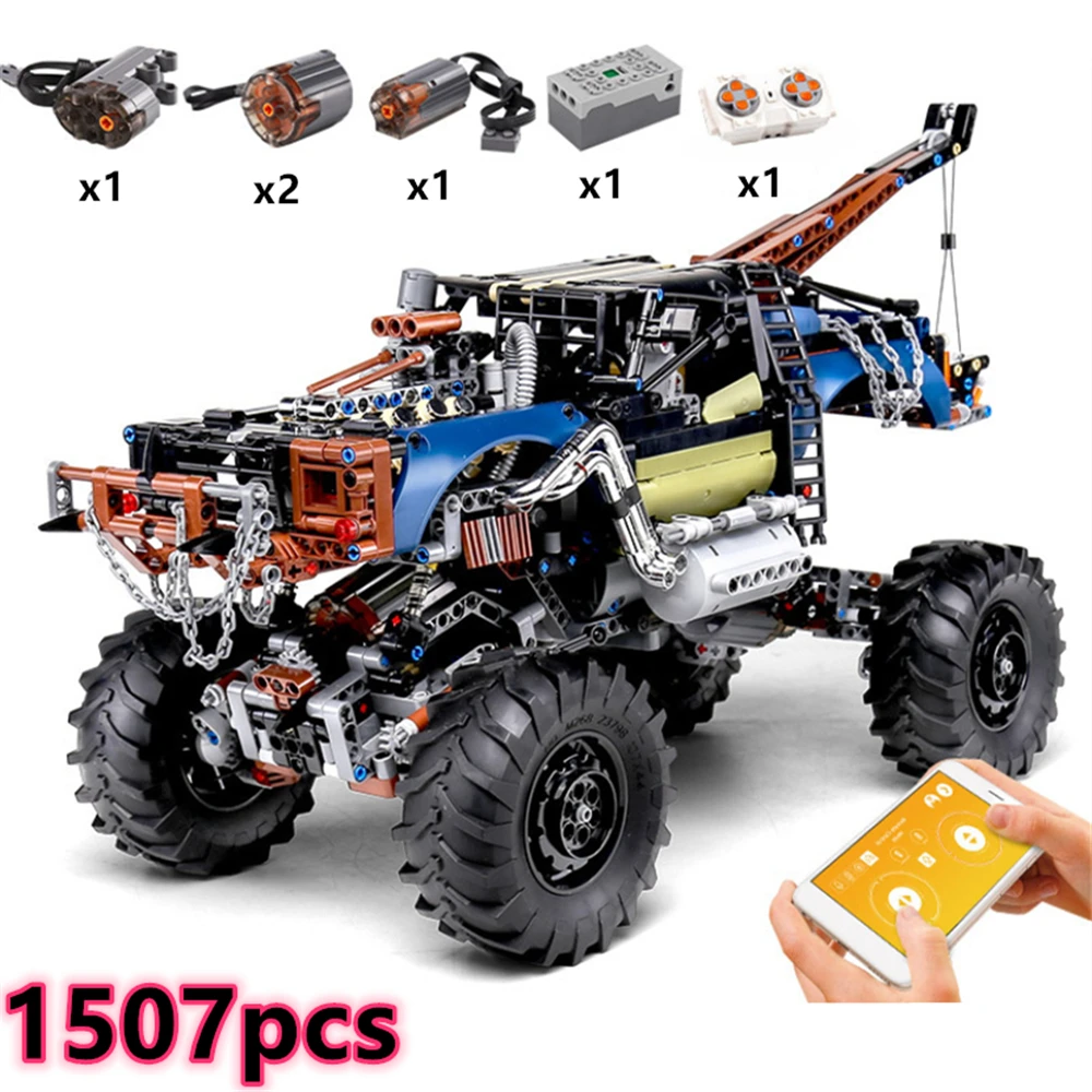 

1507 PCS RC Bricks Car Truck Engineering Vehicle Building Blocks App Program Technical Remote Control Toys Kids Boys Gifts