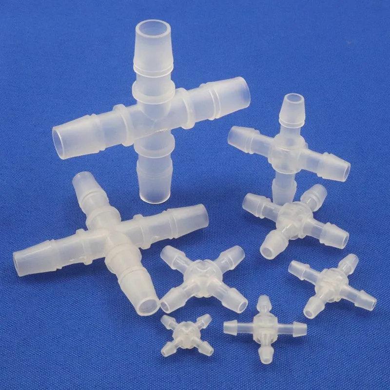 

5~200pcs 2.4-12.7mm PP Plastic Pipe Connectors Aquarium Fish Tank Tube Hose Joints Air Pump Aerator Soft Pipe Cross Connector
