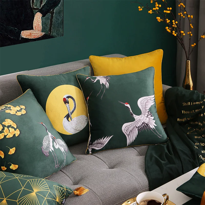 DUNXDECO Наволочка декоративная наволочка Новый китайский стиль художественный