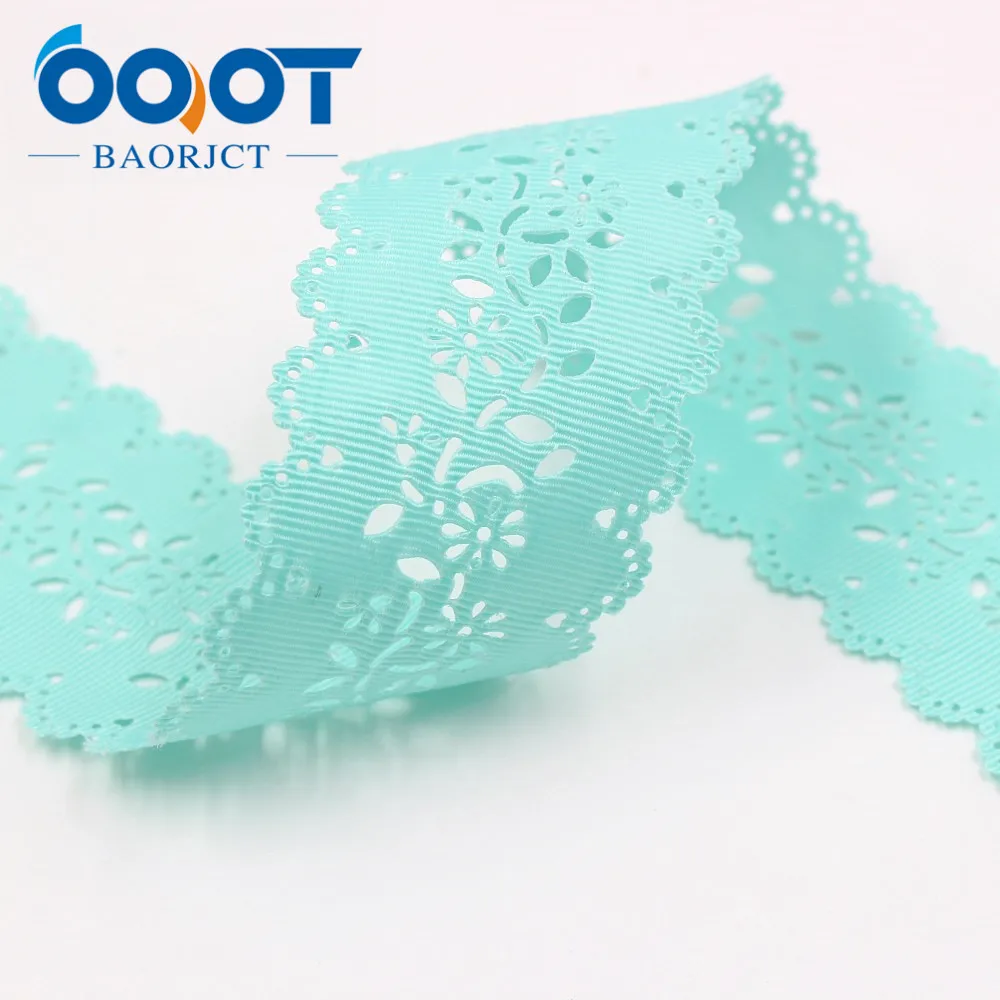 I-19805-1804 OOOT BAORJCT I-19805-1789, горячая Распродажа 43 мм 10 ярдов полые цветы ленты, поделка бант крышка аксессуары и украшения материал - Цвет: I-19805-1804