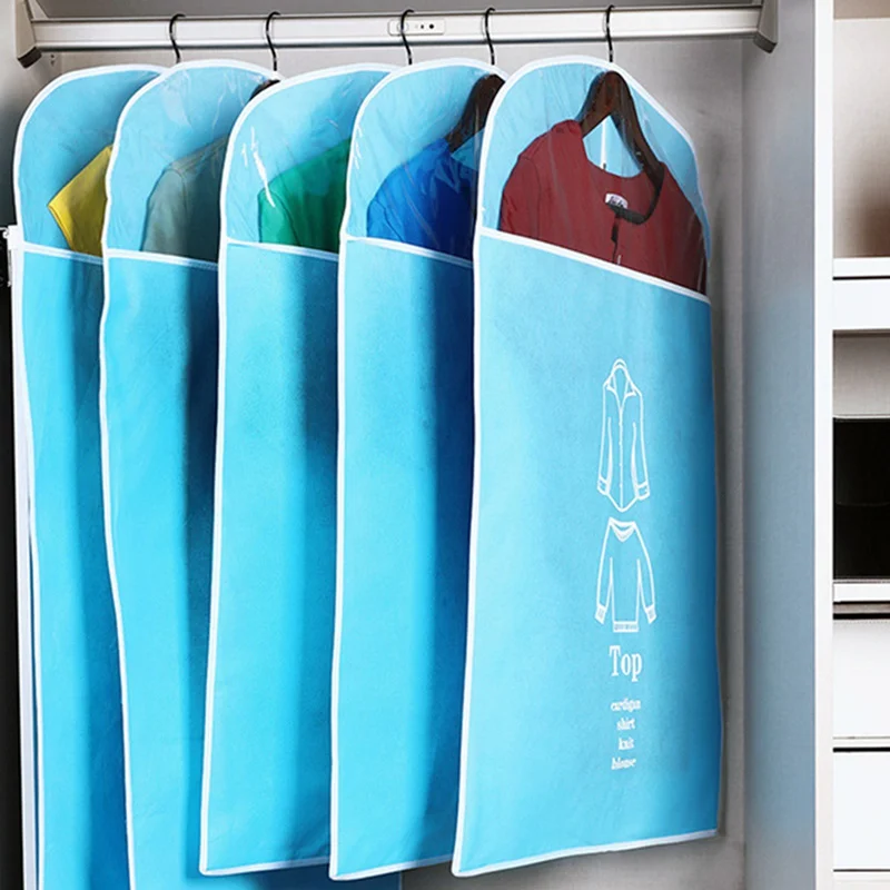 

Clothing Dust Cover Bag Hanging Wardrobe Down Coat Jacket Clothes Dustproof Hanging Bags Clothes Dust Cover Garment Suit Cover