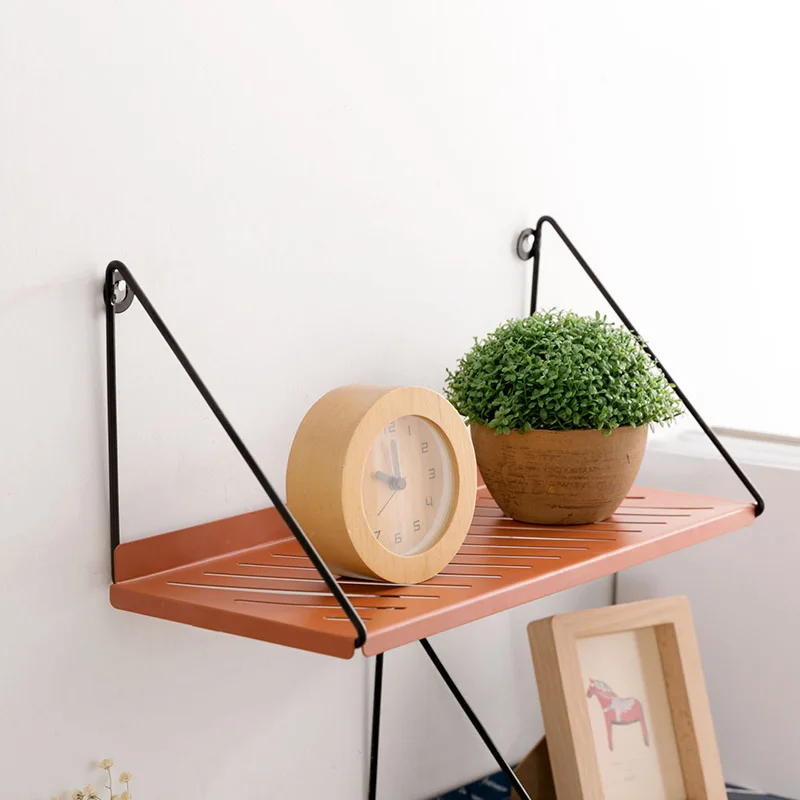 Ins металлический стеллаж для хранения настенные украшения Полка Органайзер