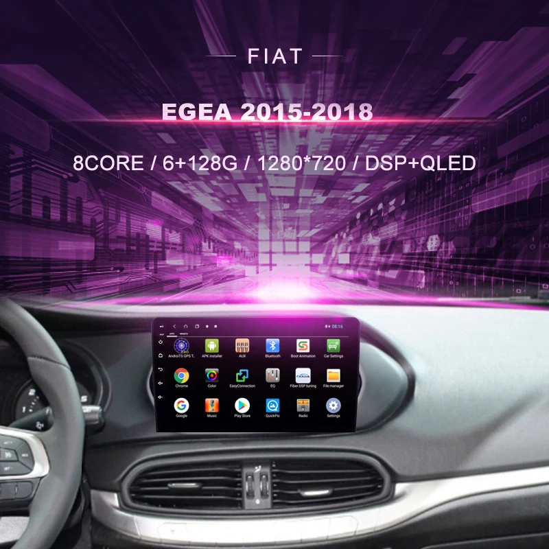 

Car DVD For Fiat EGEA 2015-2018 Car Radio Multimedia Video Player Navigation GPS Android10.0 Double Din