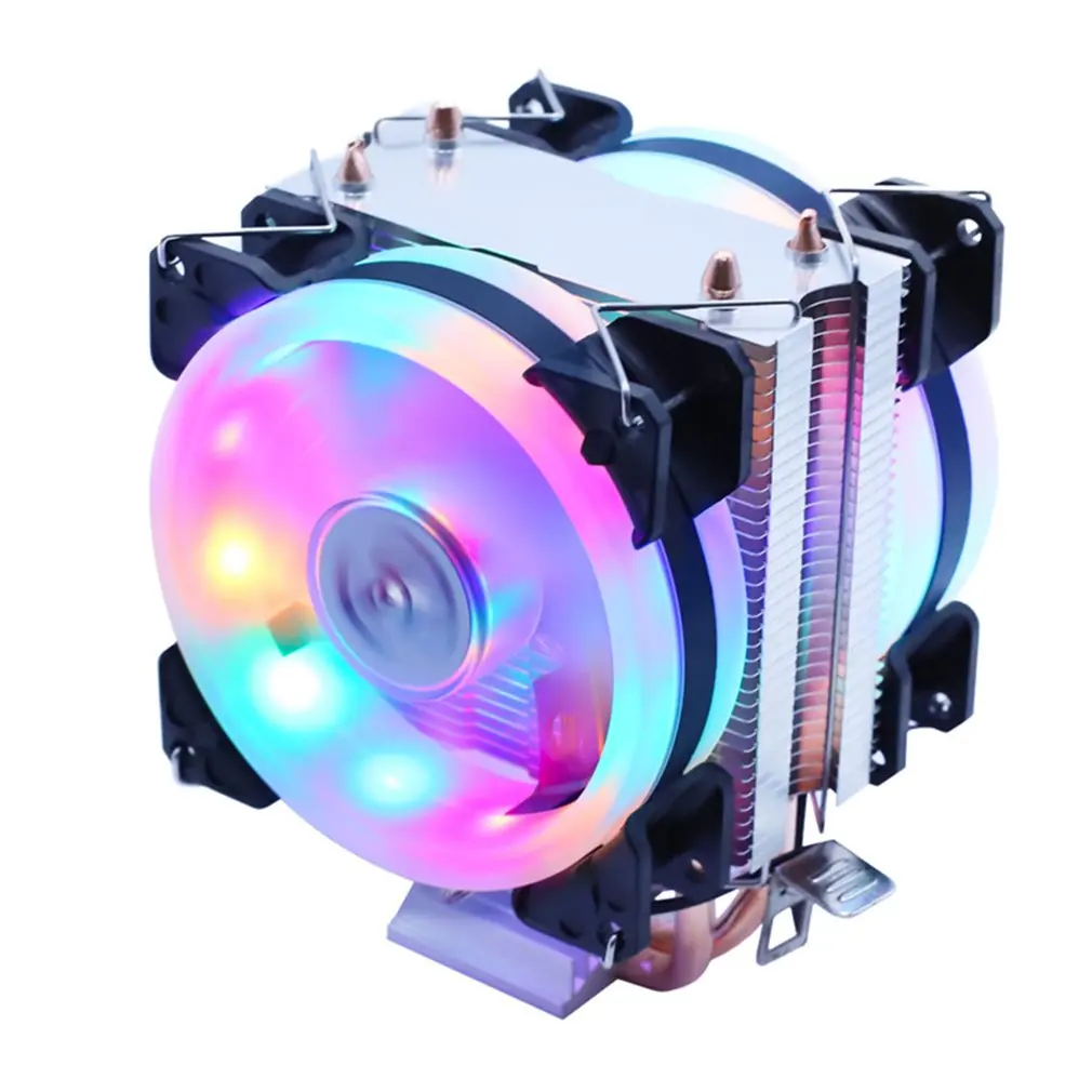 

6 Heatpipes Rgb Cpu Koeler Radiator Stille Pwm 4PIN 130W Voor Intel Lga 1150 1151 1155 1200 1366 2011 x79 X99 AM3 AM4 Ventilador