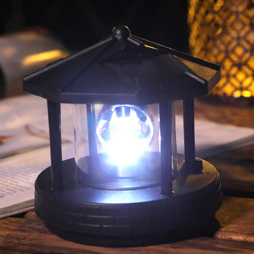 

Lighthouse Solar Powered LED Light Garden Outdoor Rotating Beam Lamp Outdoor Garden Rockery Yard Lighting Decoration