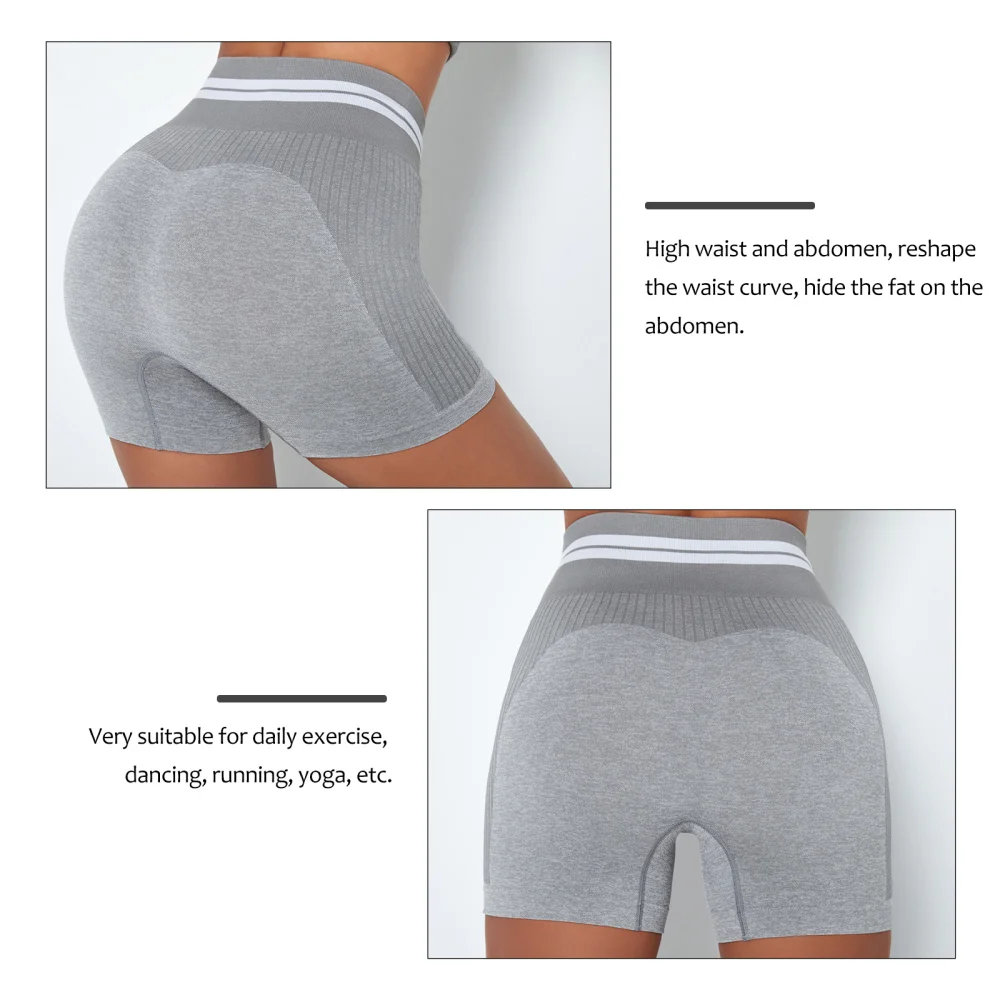 

2Pcs High Waist Summer Skinny Sport Short Pants Workout Sport Shorts for Yoga