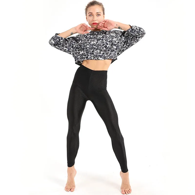 Женские леггинсы для тренировок повседневные блестящие глянцевые женские