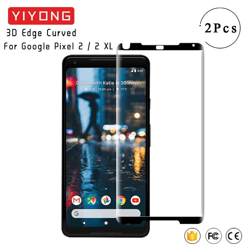 Изогнутое 3d стекло YIYONG для Google Pixel 2 XL закаленное Защита экрана 4 3 3A Pixel2 Pixel3