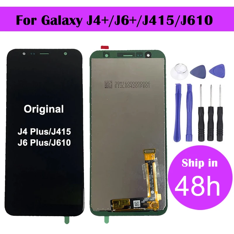 100% Оригинальный 6 0 ''для Samsung Galaxy J4 + 2018 Plus J415 J415F J410 ЖК-дисплей сенсорный экран