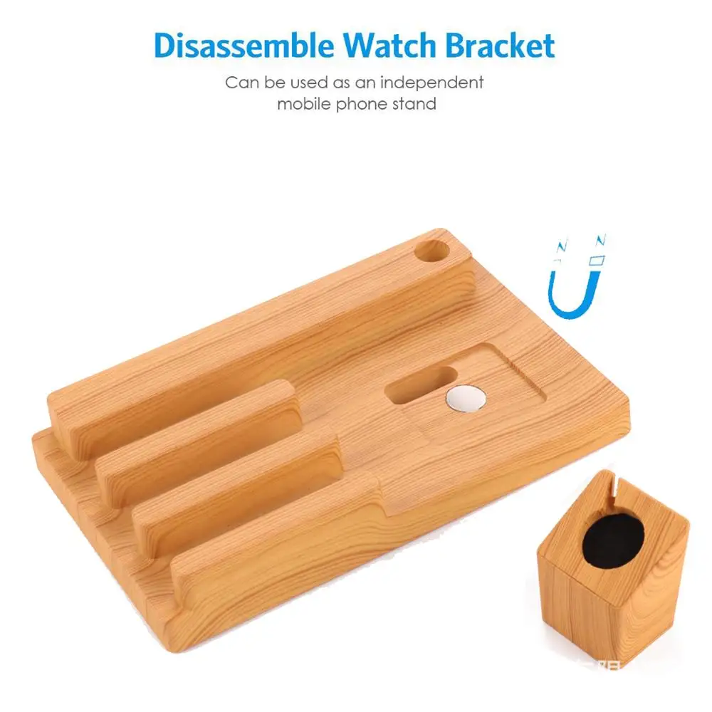 

5V/2.4A Bamboo desktop charger for smart phone and watch